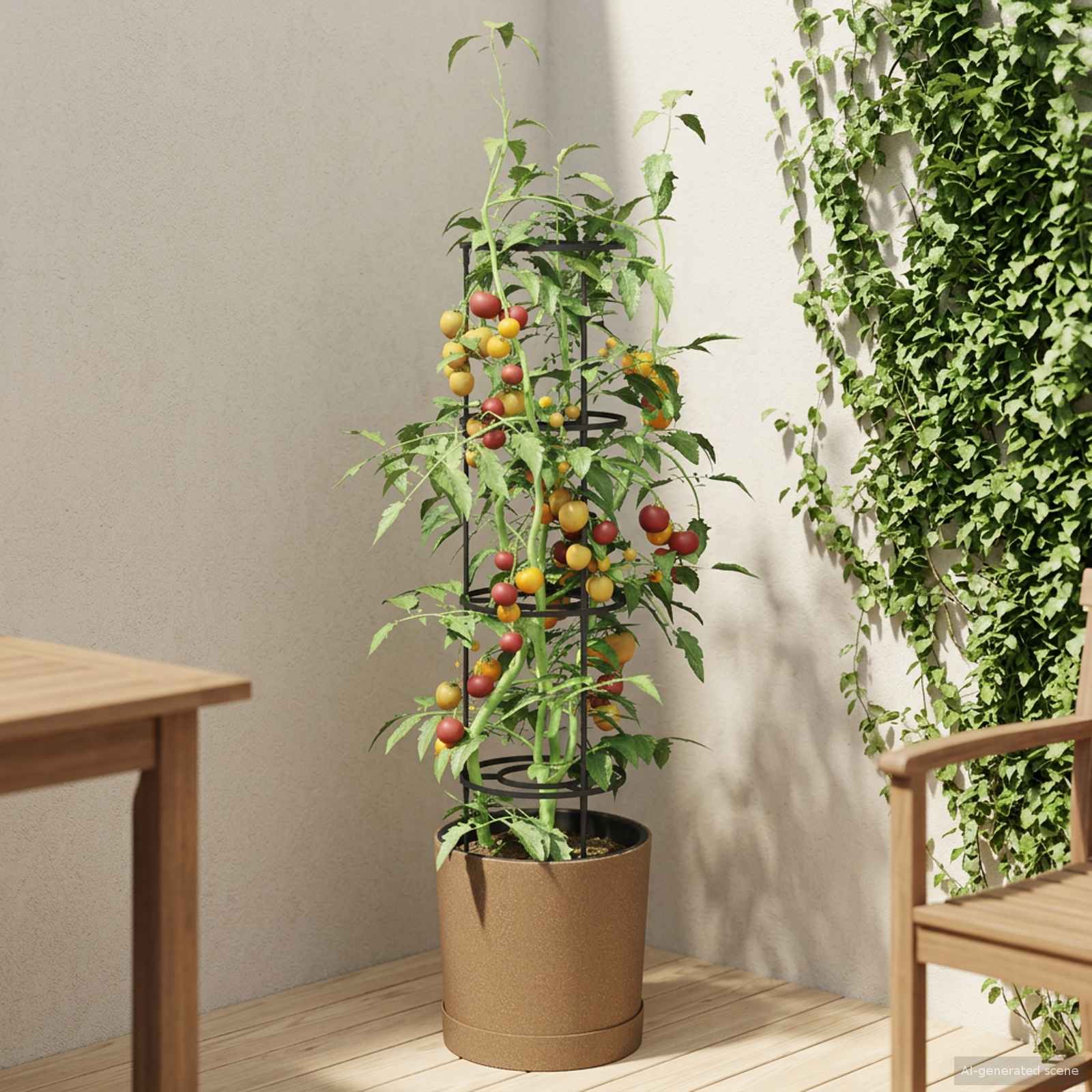 vidaXL Tomato Grower Naturo ECO Ø 39 x 139 cm WPC 1