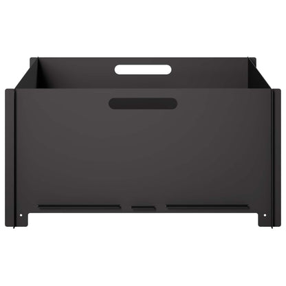 vidaXL Fire Pit Black 60 x 60 x 30 cm Steel 4