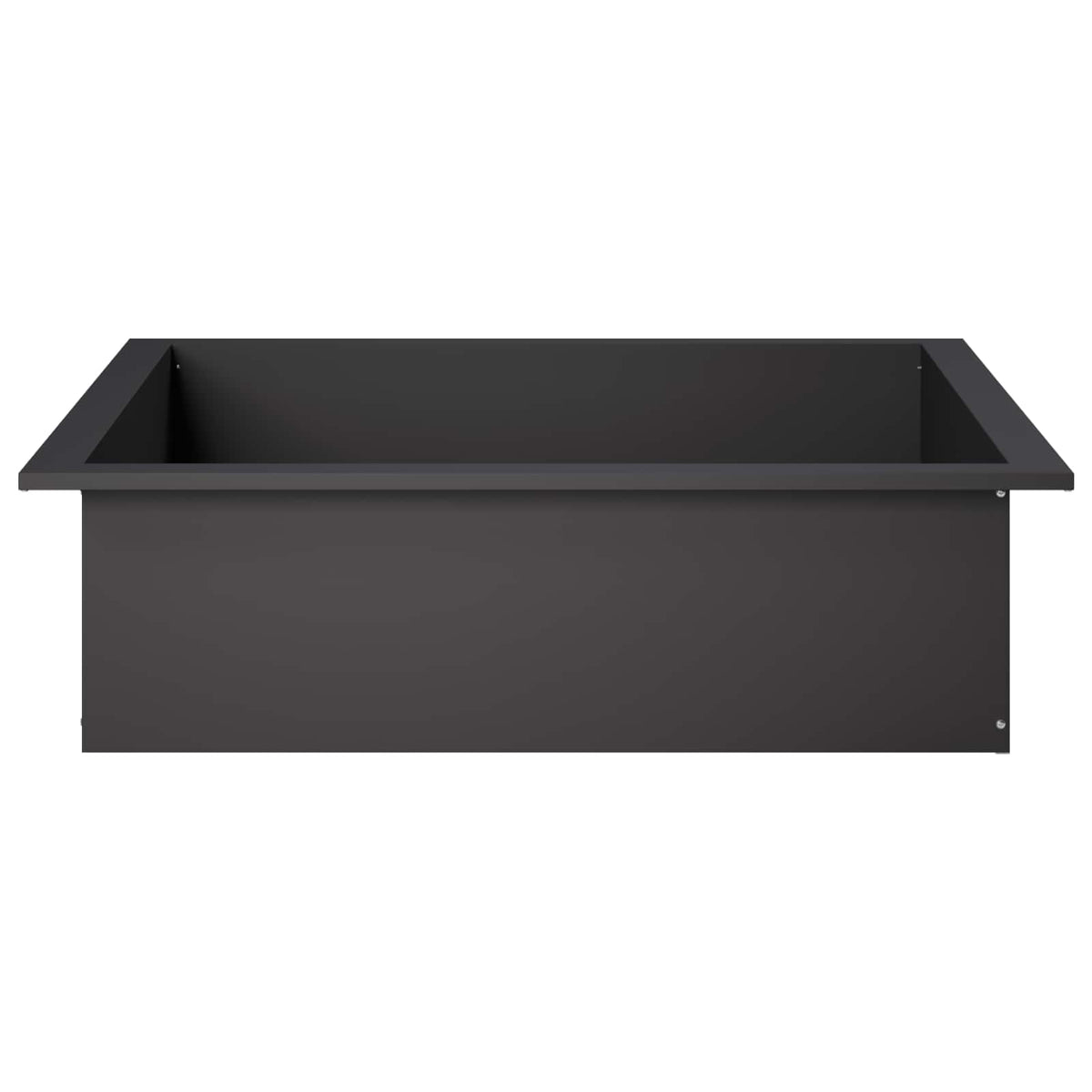 vidaXL Fire Pit Ring Black 80 x 80 x 25 cm Steel 4