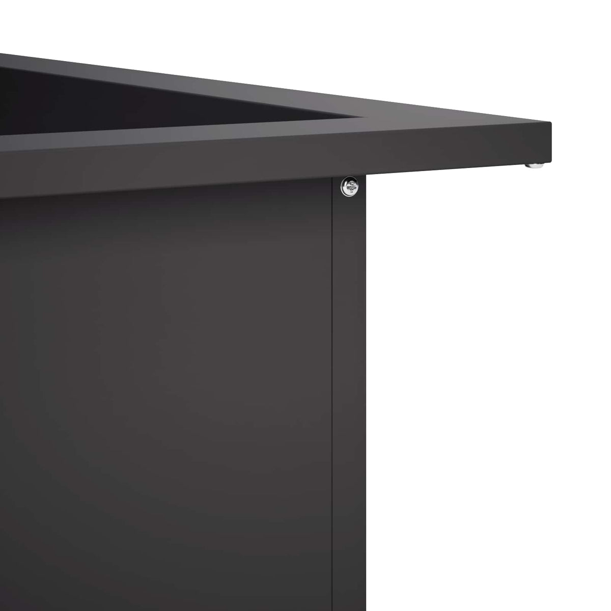 vidaXL Fire Pit Ring Black 90 x 90 x 25 cm Steel 6