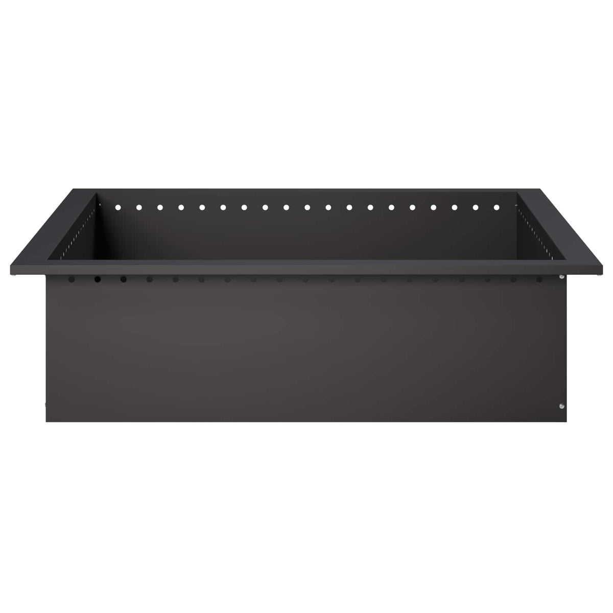 vidaXL Fire Pit Ring Black 80 x 80 x 25 cm Steel 4
