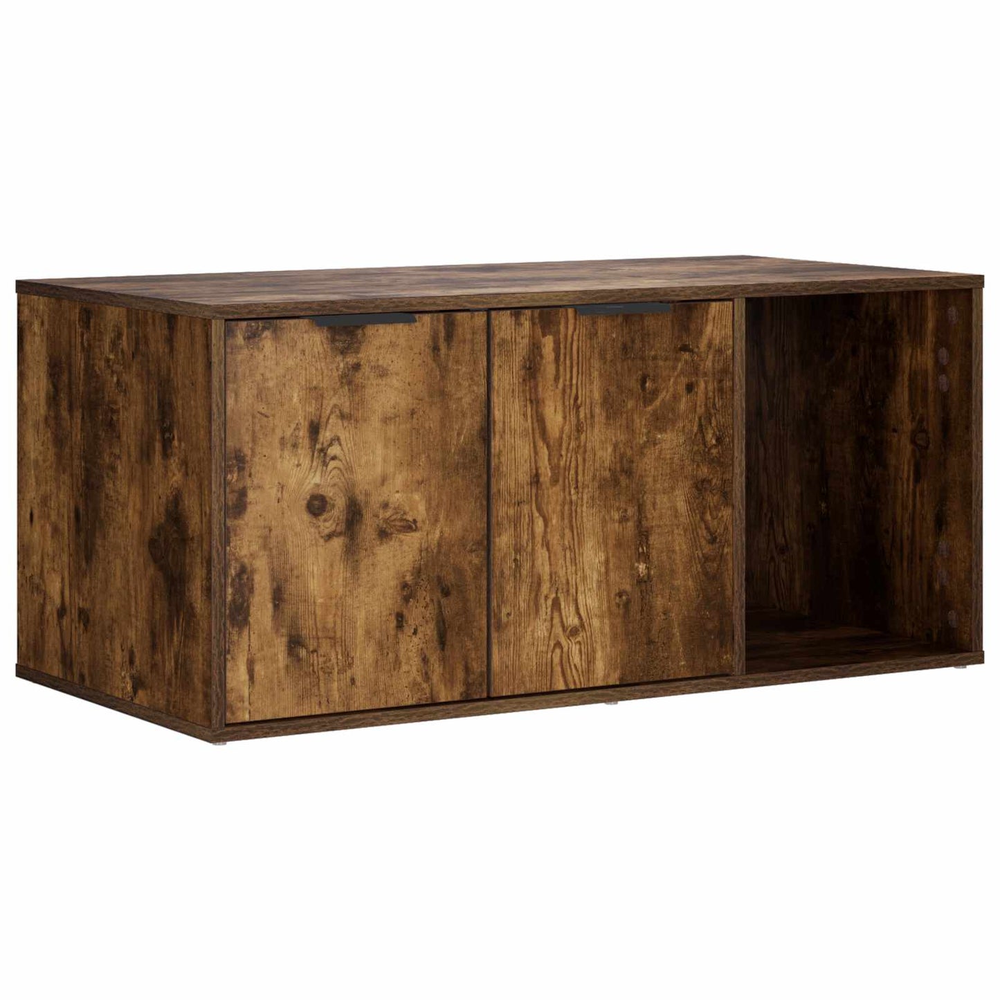 vidaXL Cat Crate Furniture Smoked Oak 100 x 49 x 45 cm Engineered Wood 2
