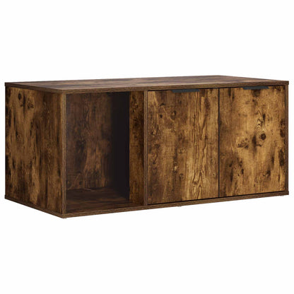 vidaXL Cat Crate Furniture Smoked Oak 100 x 49 x 45 cm Engineered Wood 5