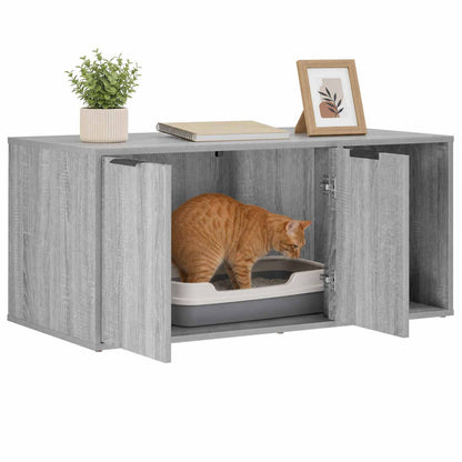 vidaXL Cat Crate Furniture Grey Sonoma 100 x 49 x 45 cm 3