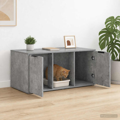 vidaXL Cat Crate Furniture Concrete Grey 100 x 49 x 45 cm 4