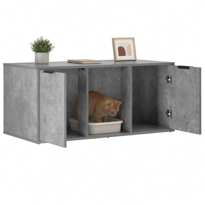 vidaXL Cat Crate Furniture Concrete Grey 100 x 49 x 45 cm 3
