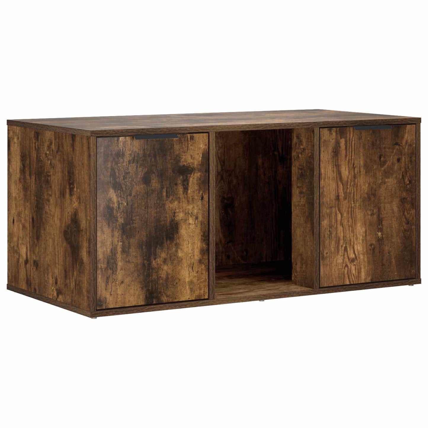 vidaXL Cat Crate Furniture Smoked Oak 100 x 49 x 45 cm Engineered Wood 2