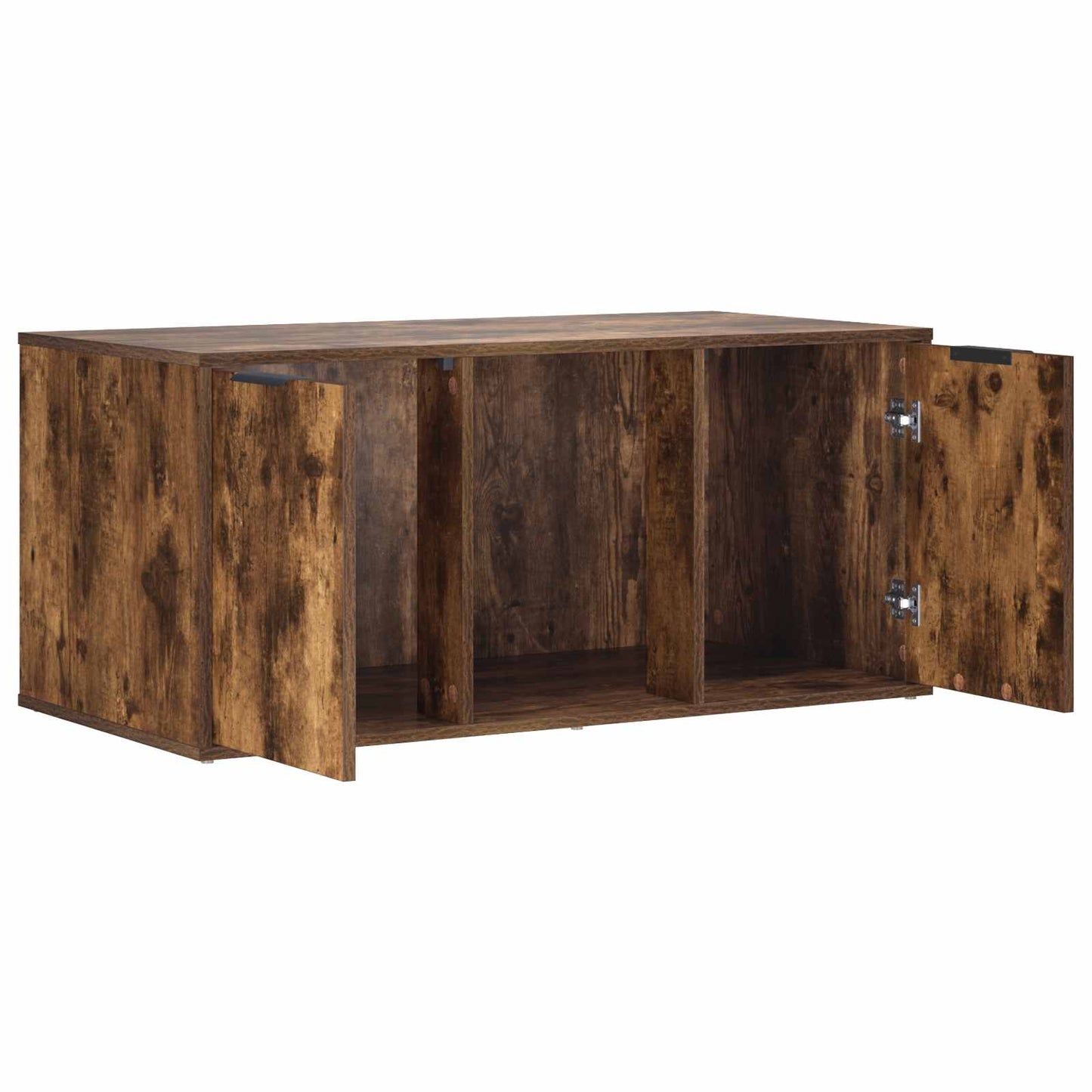 vidaXL Cat Crate Furniture Smoked Oak 100 x 49 x 45 cm Engineered Wood 5
