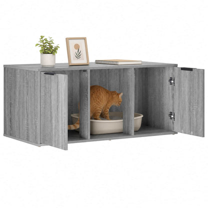 vidaXL Cat Crate Furniture Grey Sonoma 100 x 49 x 45 cm 3