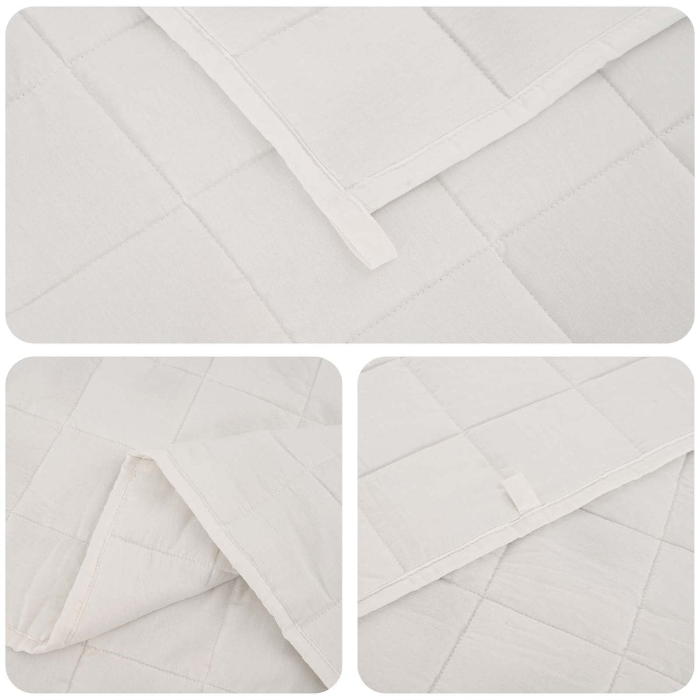 Weighted Blanket 100% Cotton 205T White 13 kg 200 cm