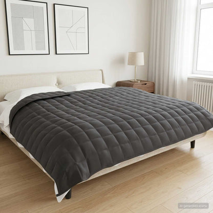 Weighted Blanket 100% Cotton 205T Anthracite 9 kg 200 cm 225 cm