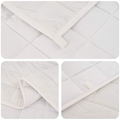 vidaXL Weighted Blanket White 150 x 200 cm 11 kg 100% Cotton 205T 5