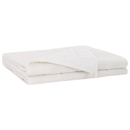 vidaXL Weighted Blanket White 155 x 220 cm 11 kg 100% Cotton 205T 2