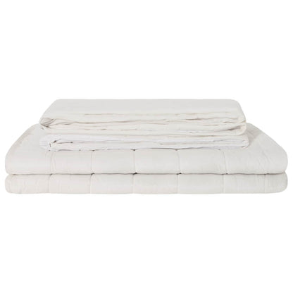 vidaXL Weighted Blanket White 138 x 200 cm 10 kg 100% Cotton 205T 3