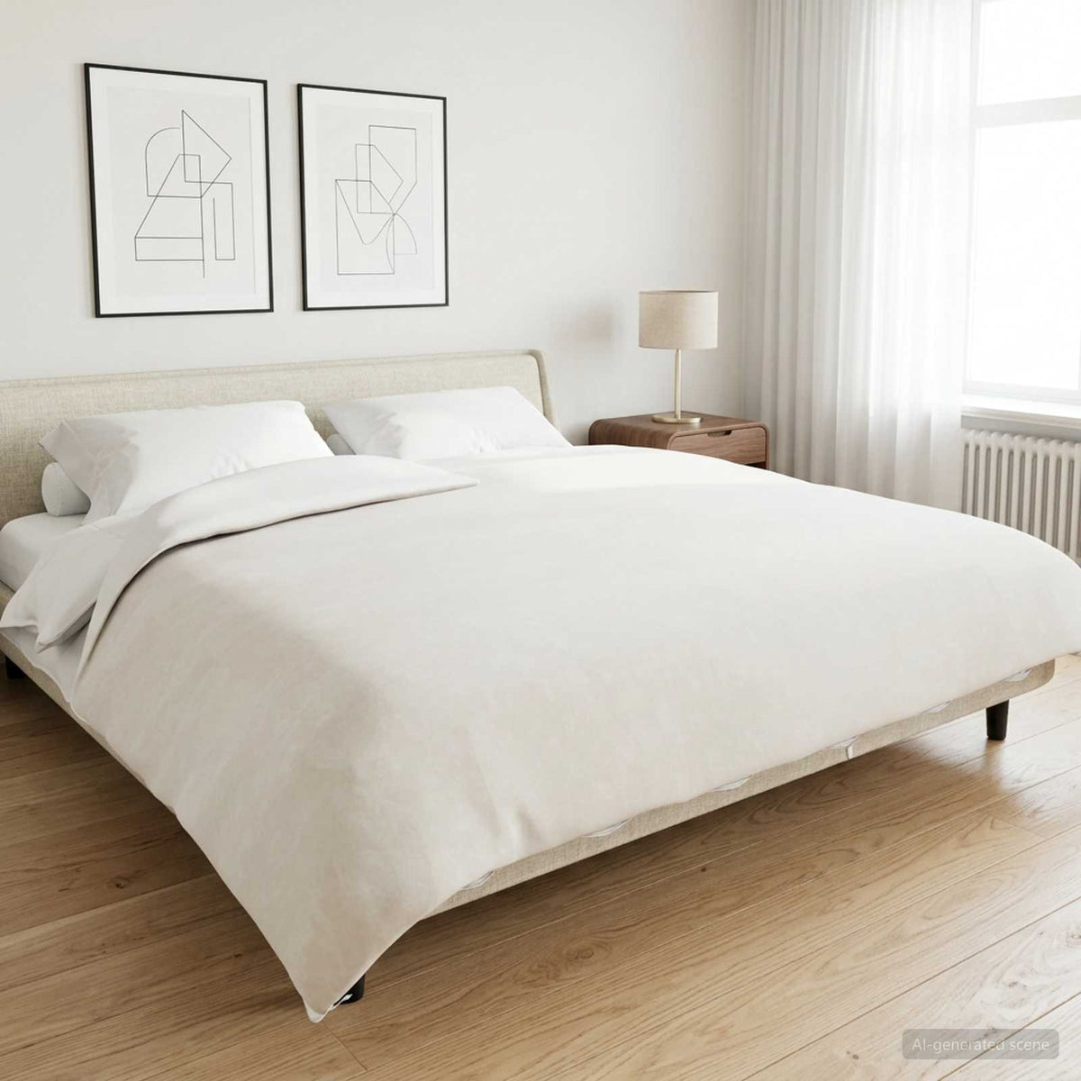 vidaXL Weighted Blanket 100% Cotton 205T White Length 200 cm