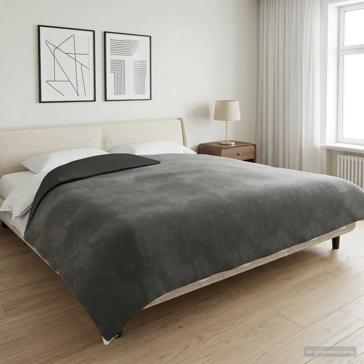 vidaXL Weighted Blanket 100% Cotton 205T Anthracite Length 200 cm