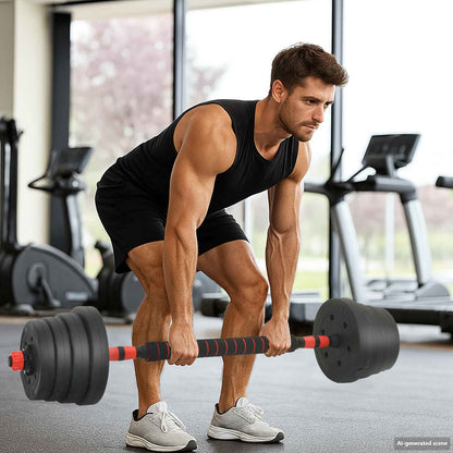Dumbbell Barbell Black red adjustable
