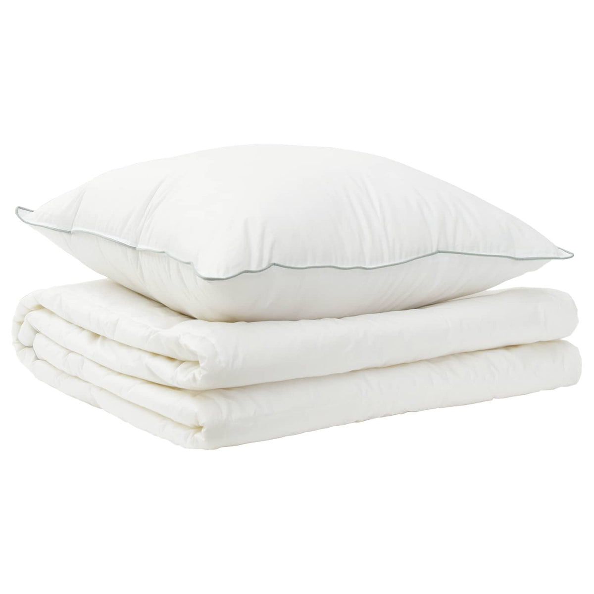 vidaXL Duvet and Pillow Set 2 pcs 150x200 cm Summer 140 GSM Wool White 2