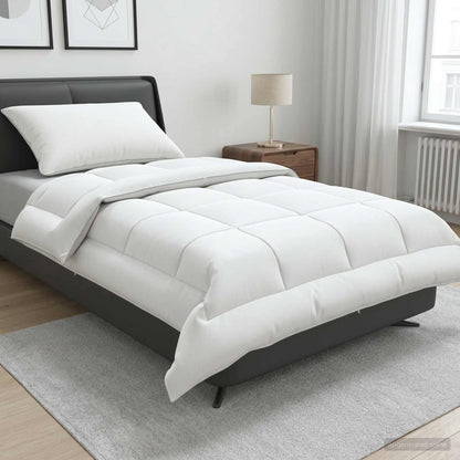 vidaXL Duvet and Pillow Set 2 pcs 150x200 cm Summer 200 GSM Wool White 1