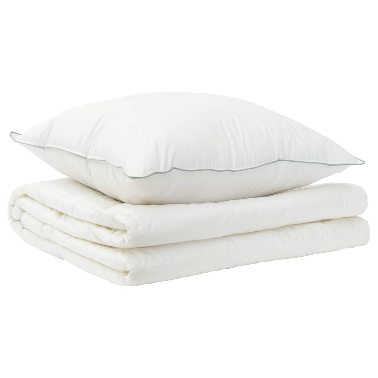 vidaXL Duvet and Pillow Set 2 pcs 152x203 cm Summer 200 GSM Wool White 2