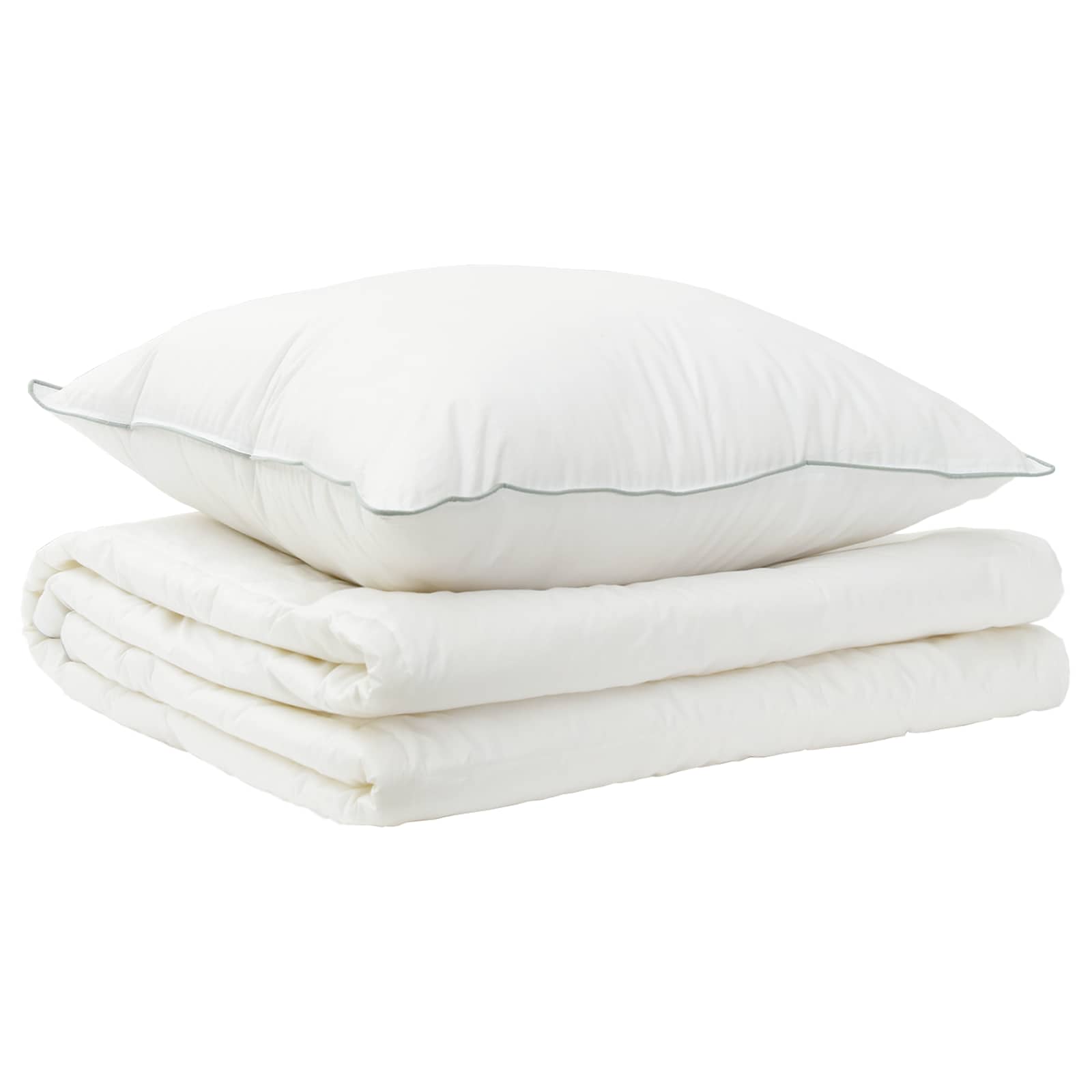 vidaXL Duvet and Pillow Set 2 pcs 155x200 cm Summer 200 GSM Wool White 2