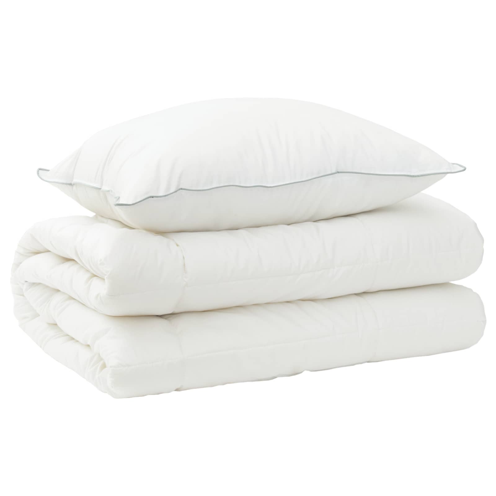 vidaXL Duvet and Pillow Set 2 pcs 135x200 cm Winter 450 GSM Wool White 2
