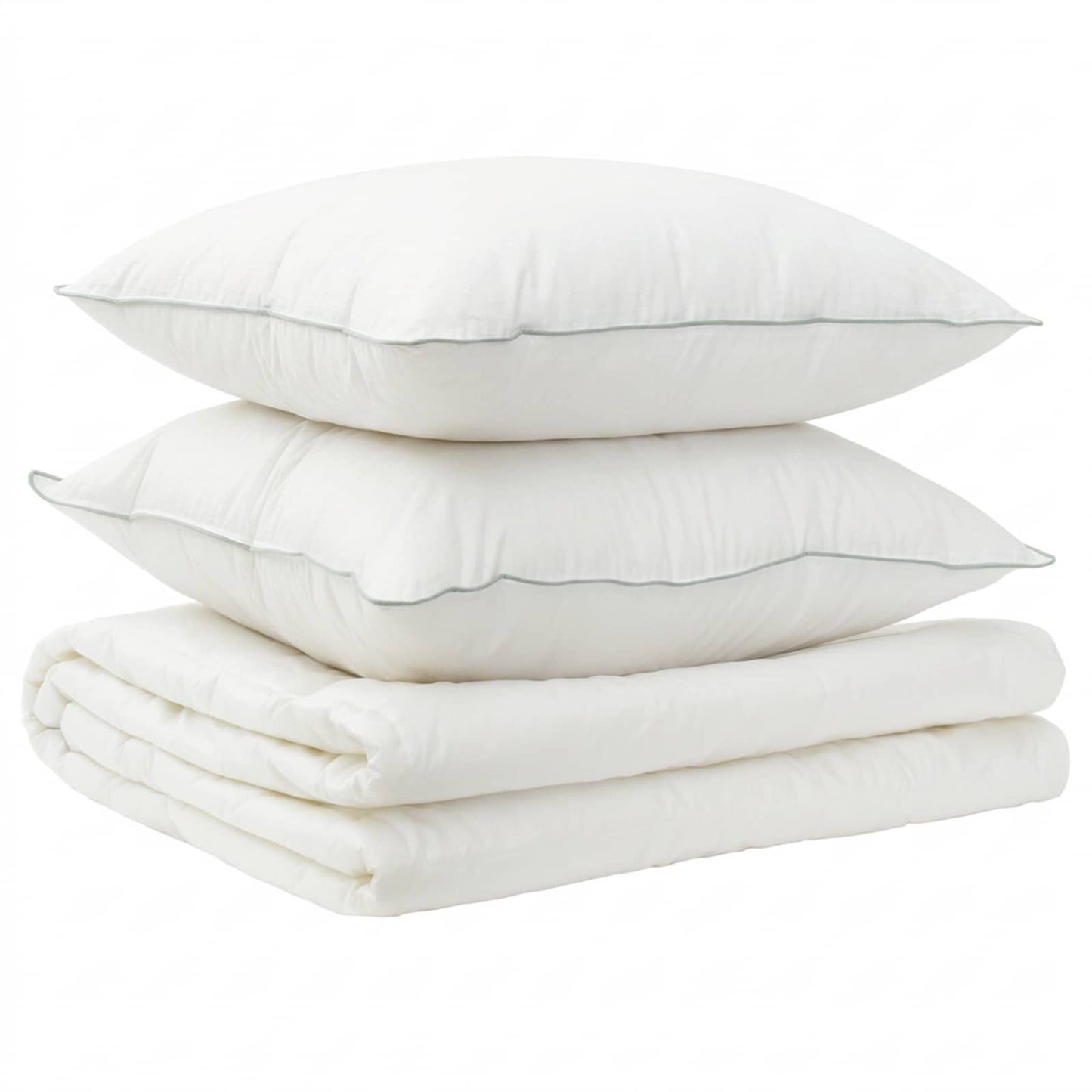 vidaXL Duvet and Pillow Set 3 pcs 200x200 cm Summer 200 GSM Wool White 2