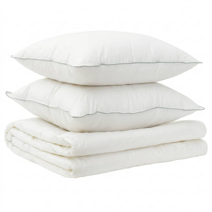 vidaXL Duvet and Pillow Set 3 pcs 140x220 cm Summer 200 GSM Wool White 2
