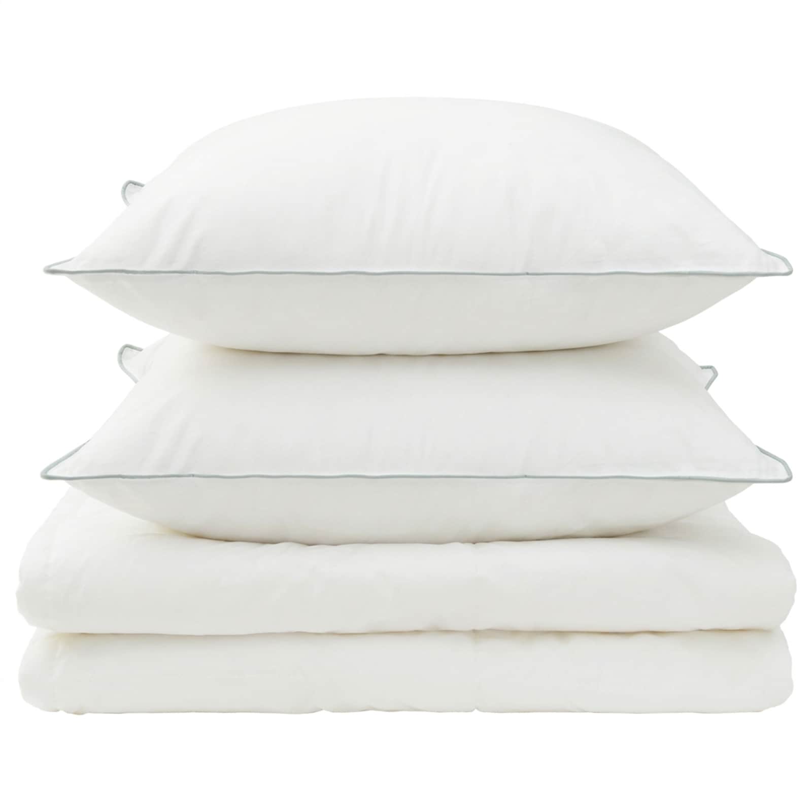 vidaXL Duvet and Pillow Set 3 pcs 140x220 cm Summer 200 GSM Wool White 6