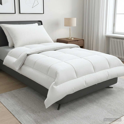 vidaXL Duvet and Pillow Set 3 pcs 155x220 cm Summer 200 GSM Wool White 1