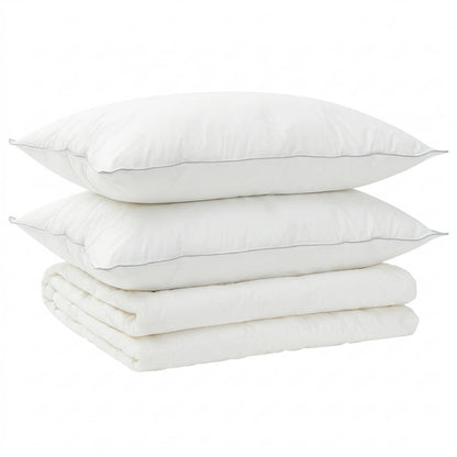 vidaXL Duvet and Pillow Set 3 pcs 155x220 cm Summer 200 GSM Wool White 2