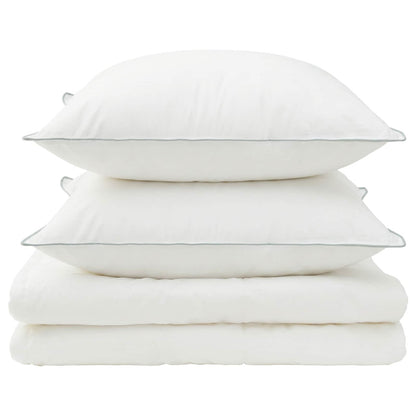 vidaXL Duvet and Pillow Set 3 pcs 155x220 cm Summer 200 GSM Wool White 6