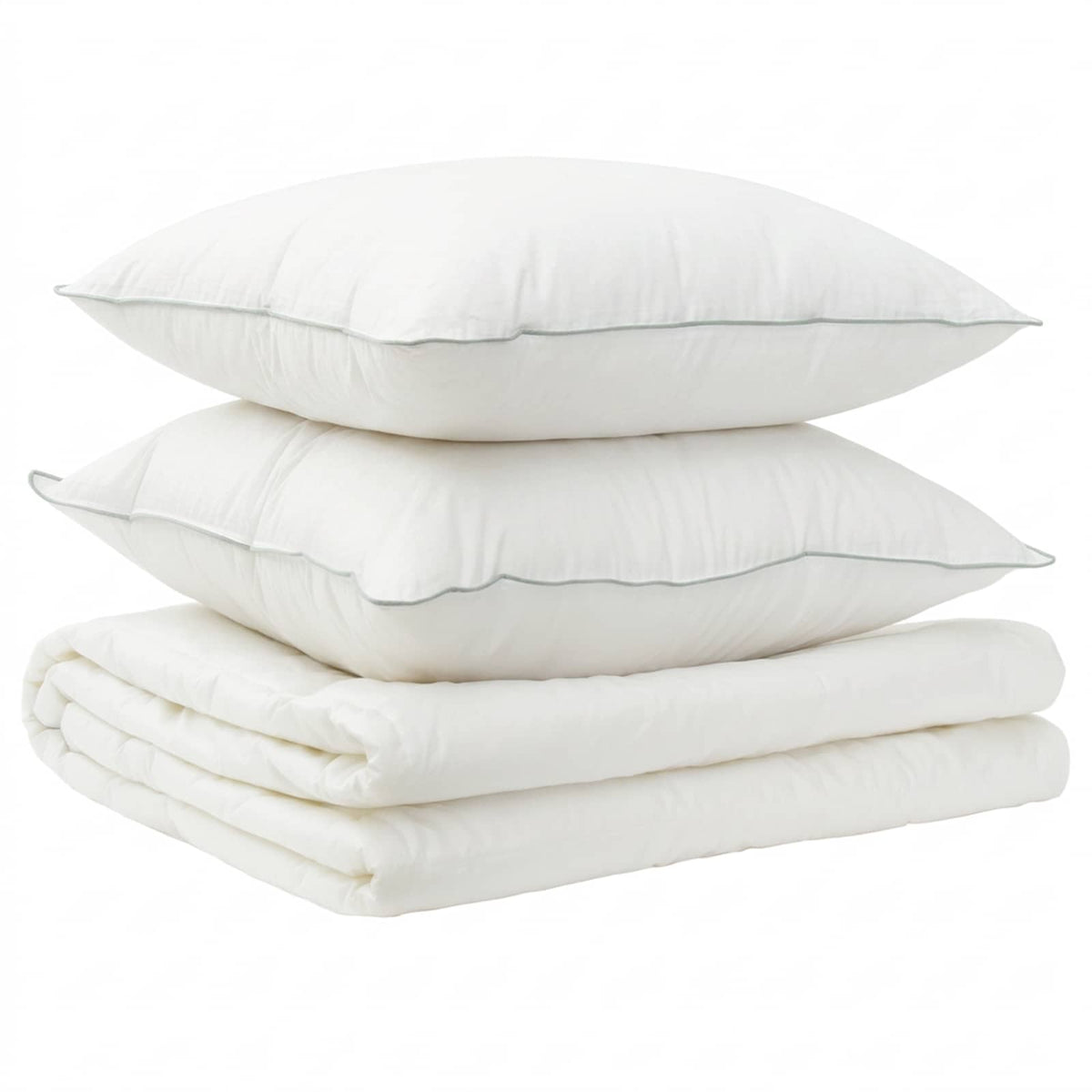 Duvet and Pillow Set 3 pcs 200x220 cm Summer 200 GSM Wool White Length 220 cm Width 200 cm 40 x 40 cm