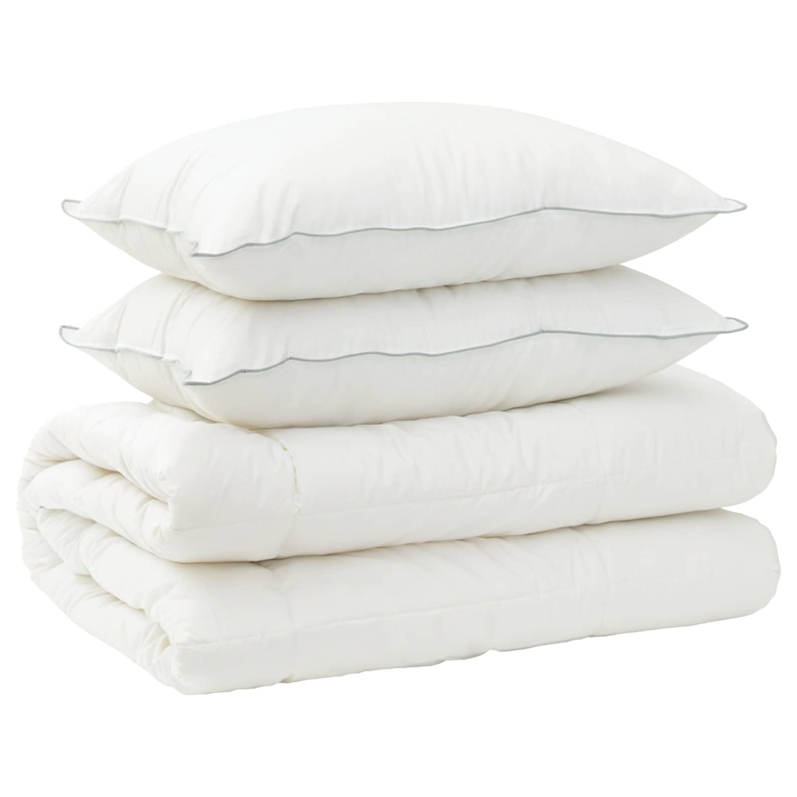 vidaXL Duvet and Pillow Set 3 pcs 135 x 220 cm 4 Seasons 300 GSM Wool 2