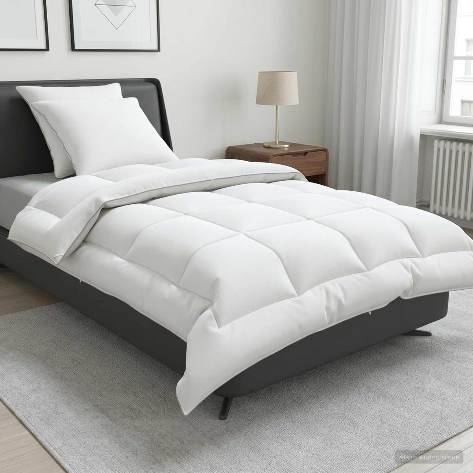 vidaXL Duvet and Pillow Set 3 pcs 155 x 220 cm 4 Seasons 300 GSM Wool 1