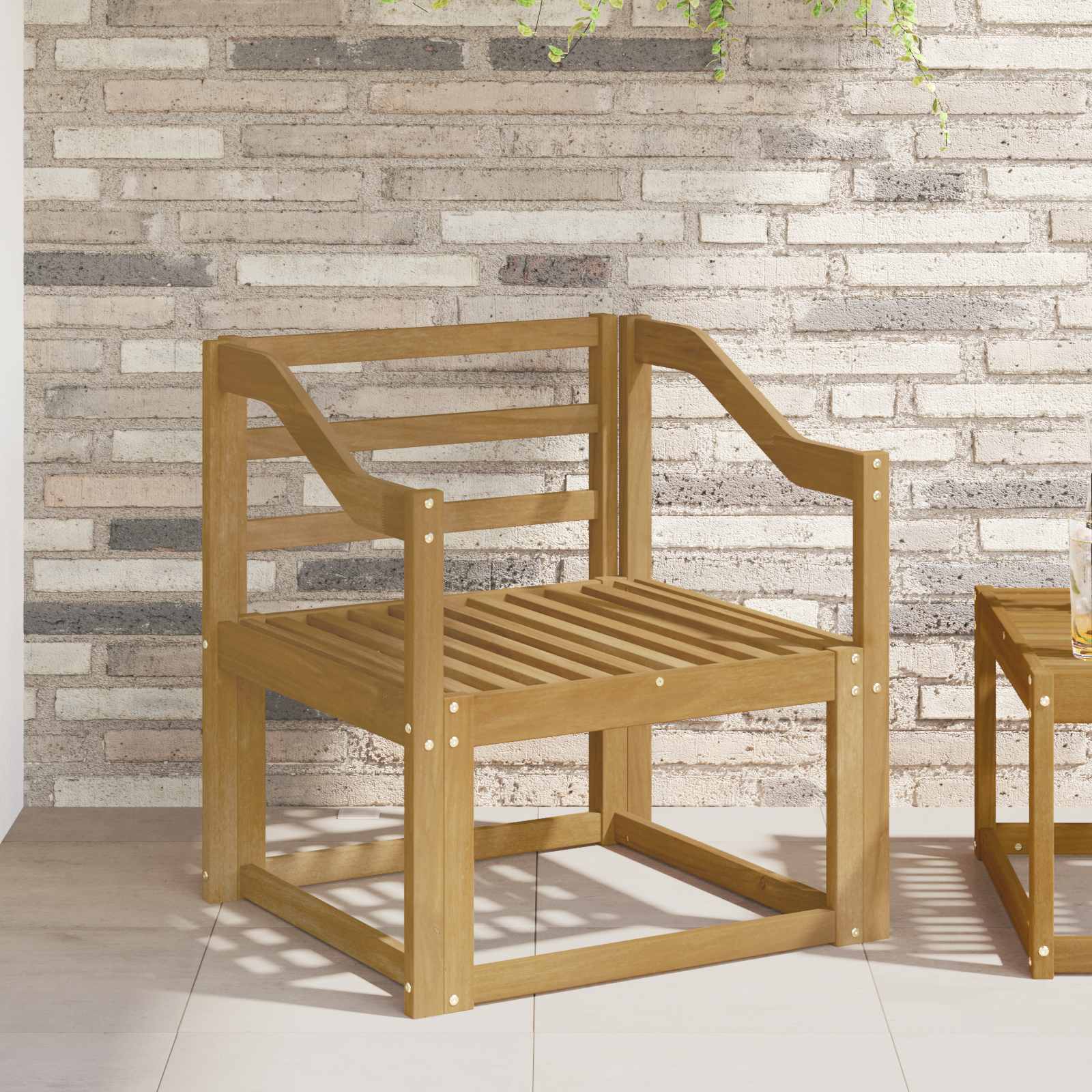 vidaXL Outdoor Sofa Set Solid Acacia Wood White 1