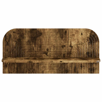 Wall Shelf 2 pcs Smoked Oak