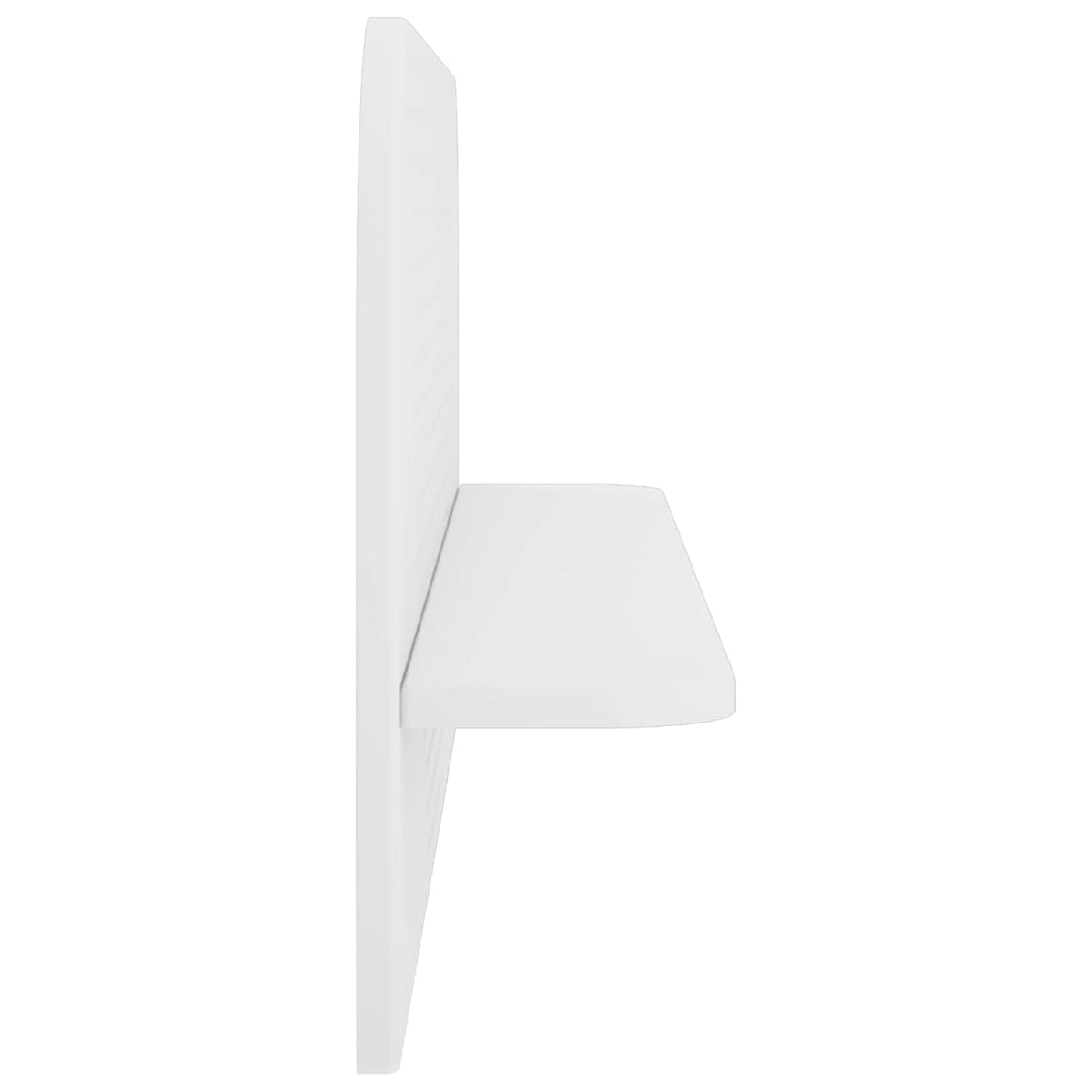 Wall Shelf 2 pcs White Engineered Wood