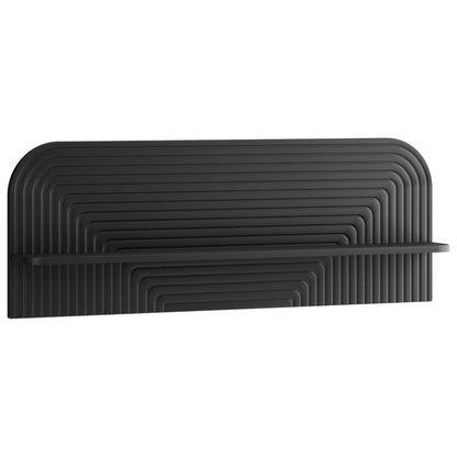 Wall Shelf 2 pcs Black Engineered Wood