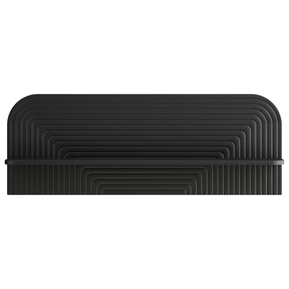 Wall Shelf 2 pcs Black Engineered Wood