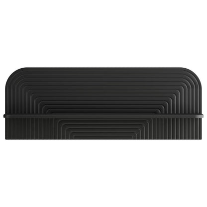 Wall Shelf 2 pcs Black Engineered Wood