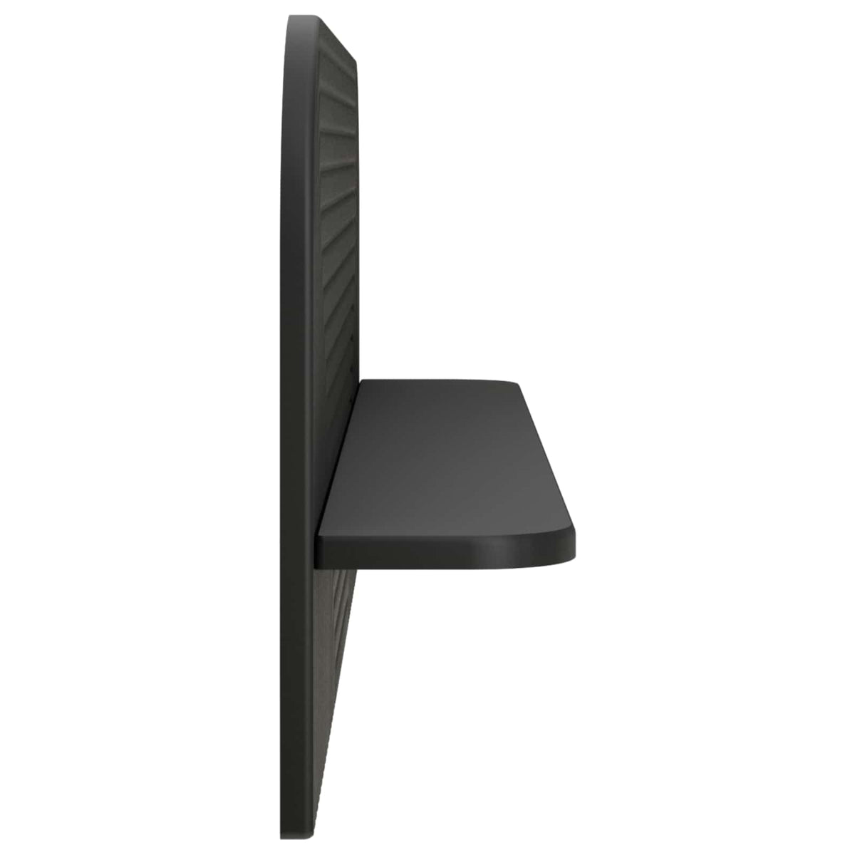 Wall Shelf 2 pcs Black Engineered Wood