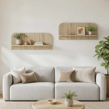 Wall Shelf 2 pcs Sonoma Oak