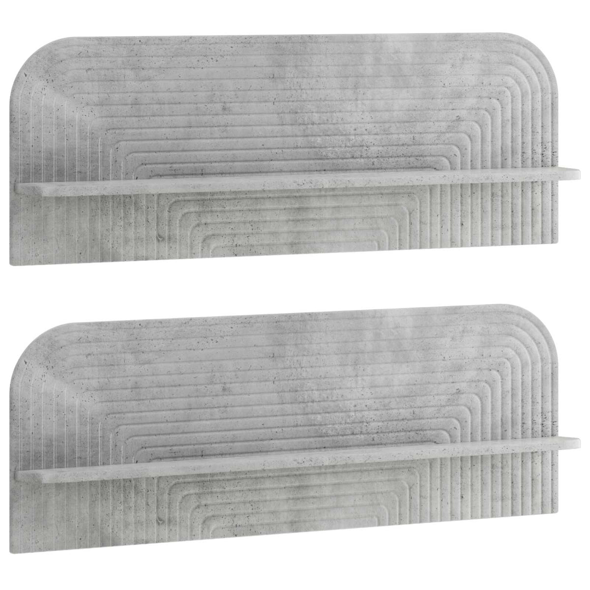 Wall Shelf 2 pcs Concrete Grey