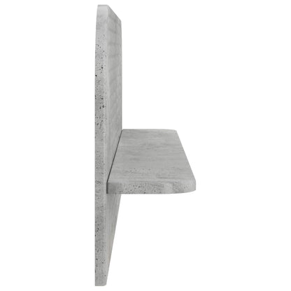 Wall Shelf 2 pcs Concrete Grey