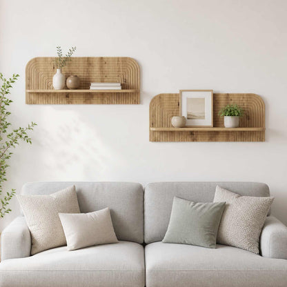 Wall Shelf 2 pcs Artisan Oak