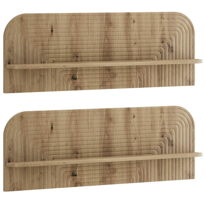 Wall Shelf 2 pcs Artisan Oak
