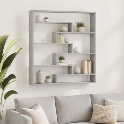 Wall Shelf Concrete Grey Engineered Wood