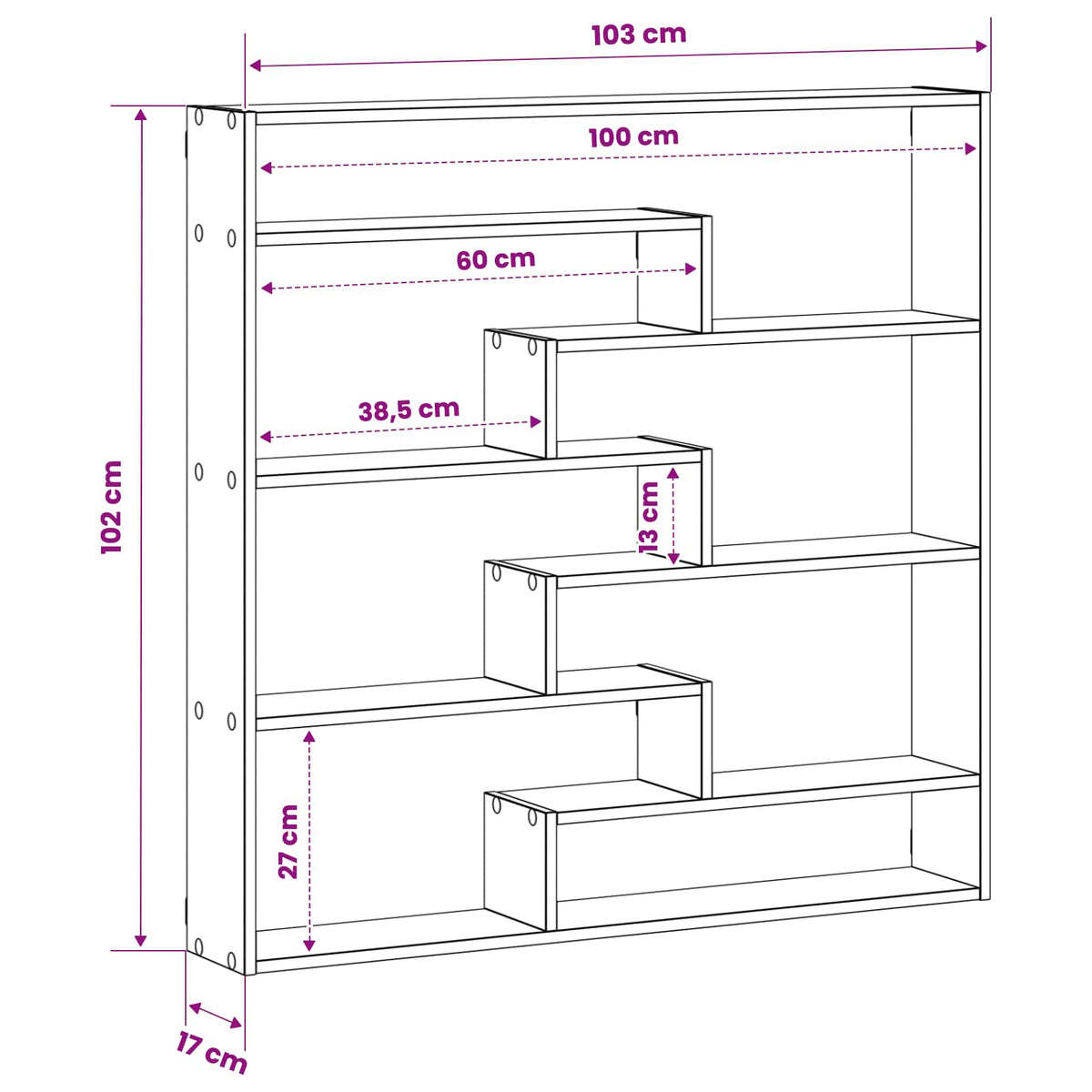 Wall Shelf Smoked Oak Engineered Wood