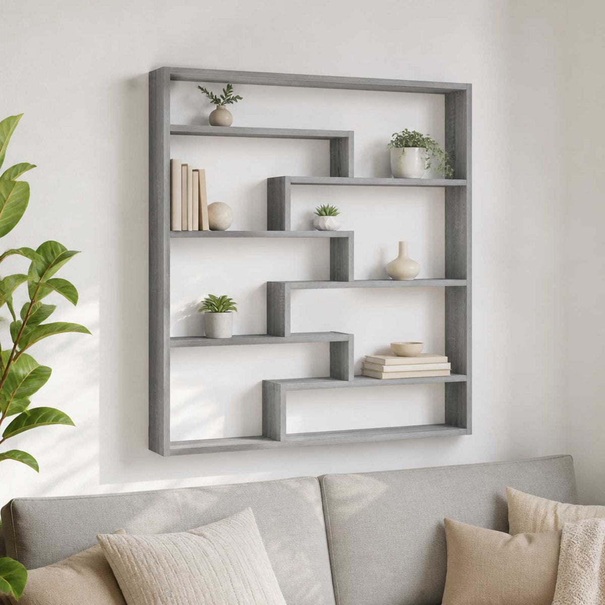 Wall Shelf Grey Sonoma Engineered Wood